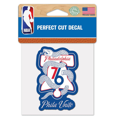 Philadelphia 76ers "Phila Unite" 4" x 4" Color Decal