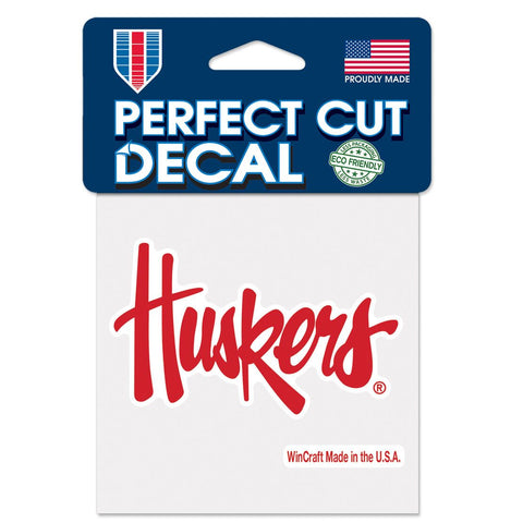Nebraska Cornhuskers 4"x4" DieCut Decal Logo