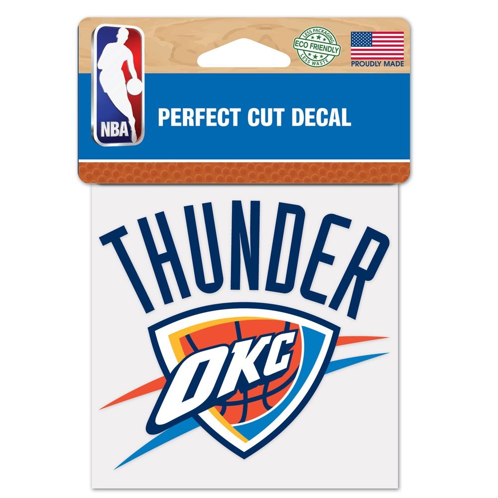 Oklahoma City Thunder 4"x4" DieCut Decal Logo