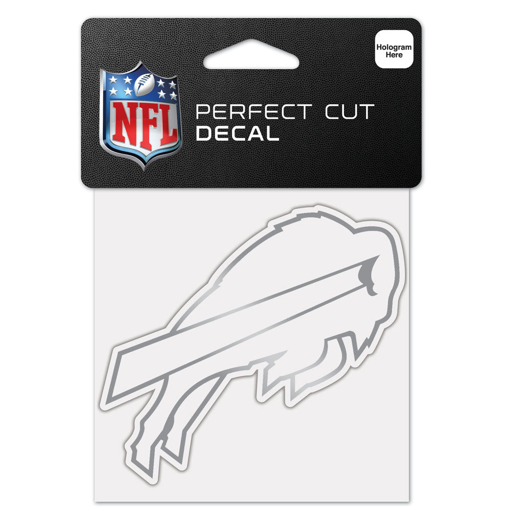 Buffalo Bills 4" x 4" Silver Logo DieCut Decal
