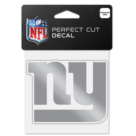 New York Giants 4" x 4" Silver Logo DieCut Decal