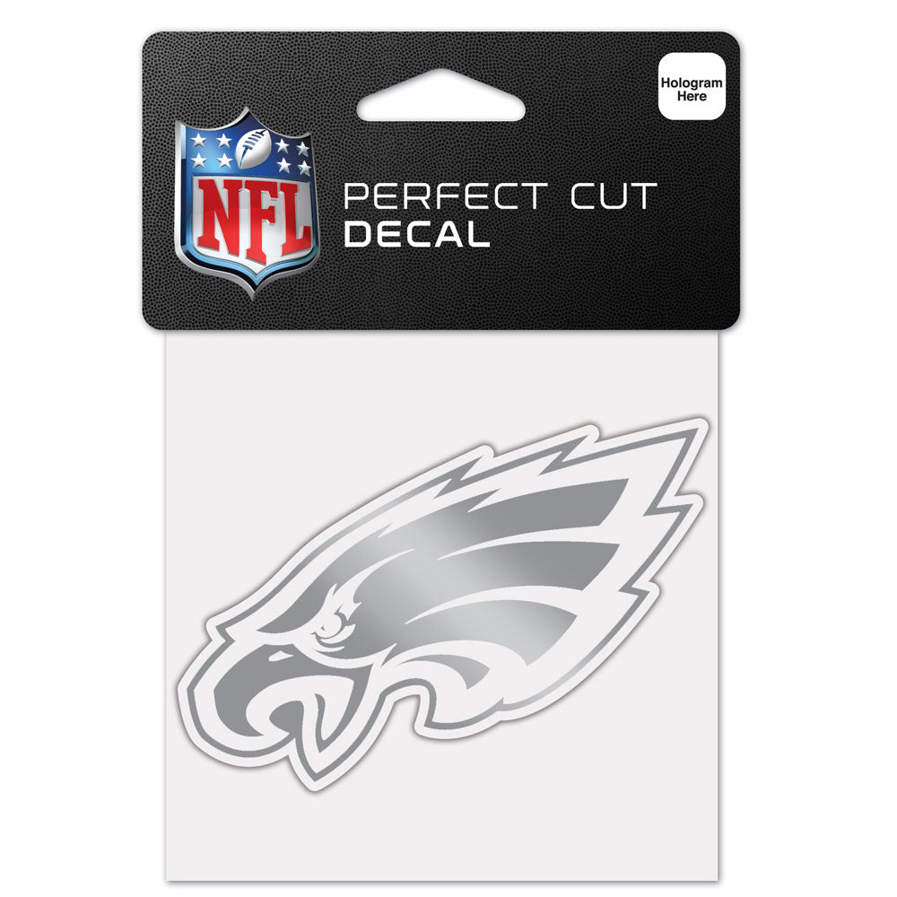 Philadelphia Eagles 4" x 4" Silver Logo DieCut Decal
