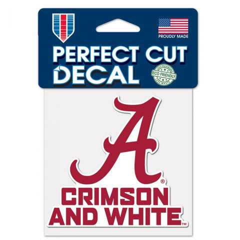 Alabama Crimson Tide 4" x 4" Slogan Logo DieCut Decal