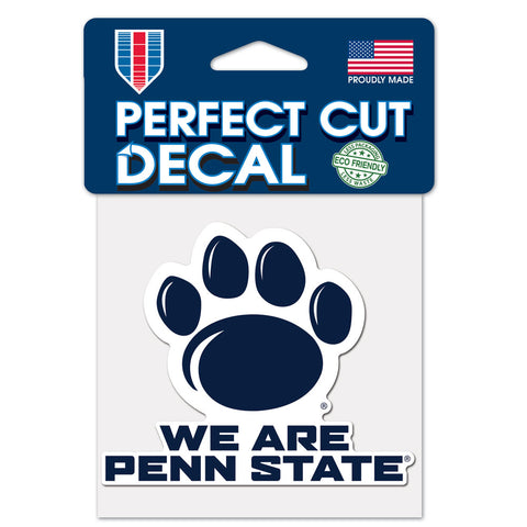 Penn State Nittany Lions 4" x 4" Slogan Logo DieCut Decal