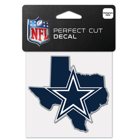 Dallas Cowboys 4" x 4" State Logo DieCut Decal