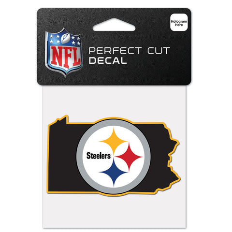 Pittsburgh Steelers 4" x 4" State Logo DieCut Decal