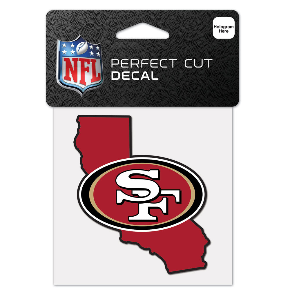 San Francisco 49ers 4" x 4" State Logo DieCut Decal