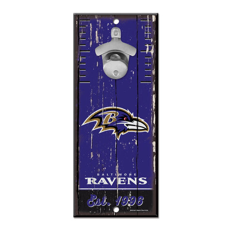 Baltimore Ravens 5" x 11" Bottle Opener Wall Sign