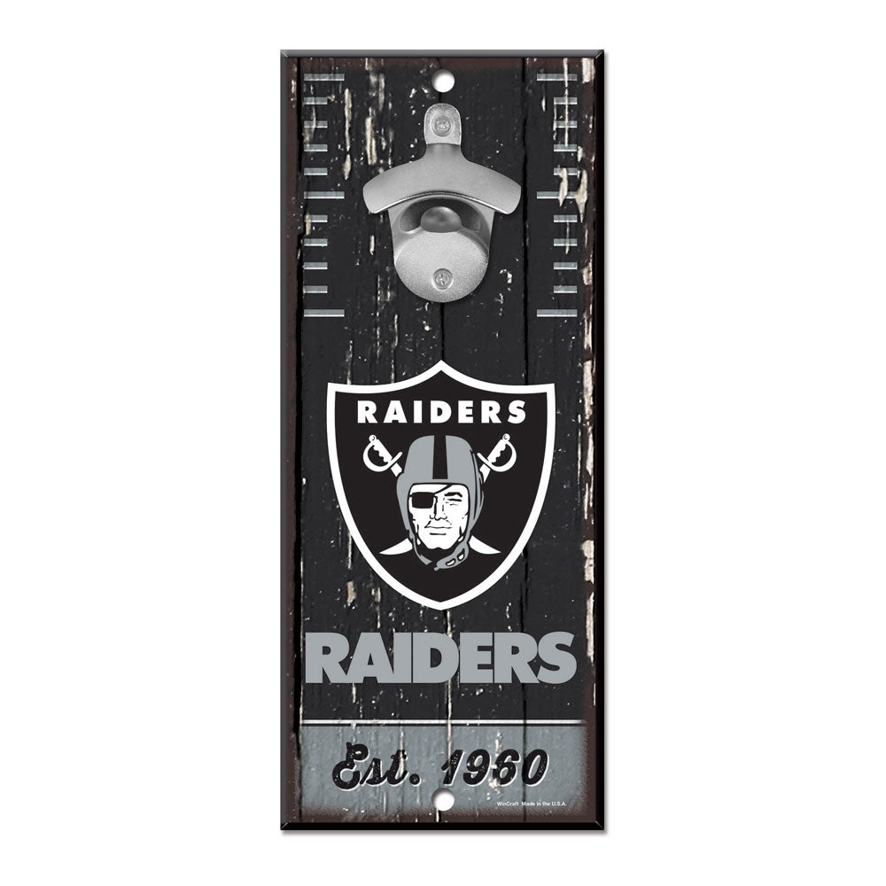Las Vegas Raiders 5" x 11" Bottle Opener Wall Sign