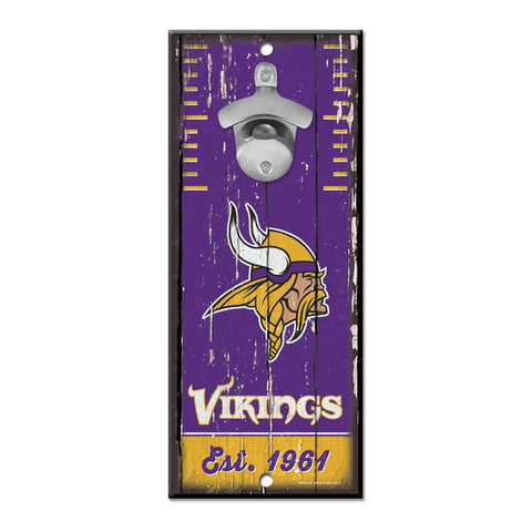 Minnesota Vikings 5" x 11" Bottle Opener Wall Sign