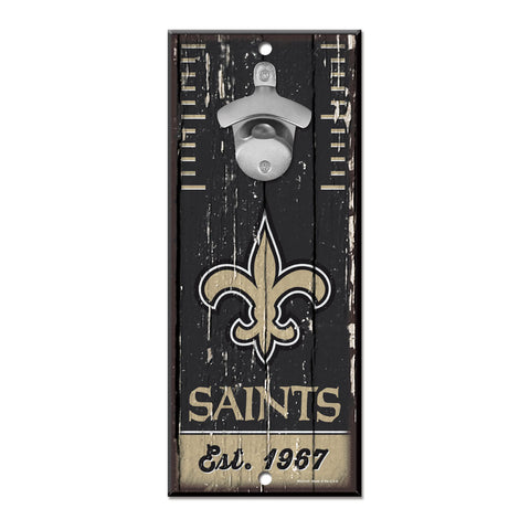 New Orleans Saints 5" x 11" Bottle Opener Wall Sign
