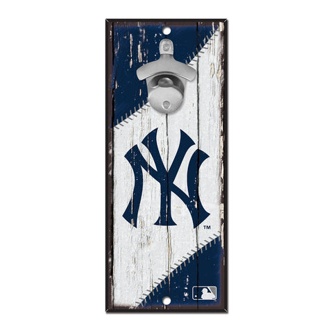 New York Yankees 5" x 11" Bottle Opener Wall Sign