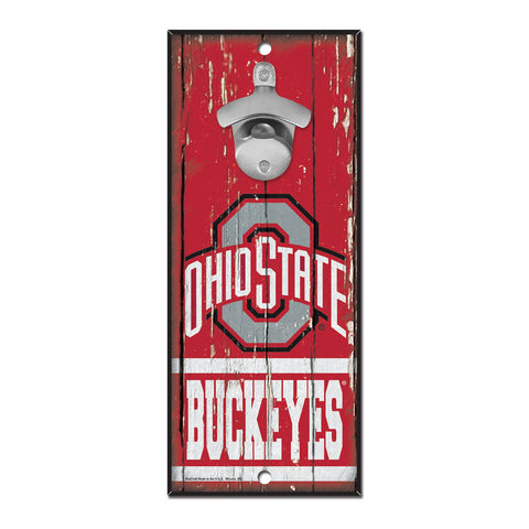 Ohio State Buckeyes 5" x 11" Bottle Opener Wall Sign