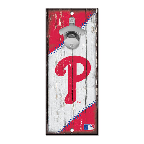 Philadelphia Phillies 5" x 11" Bottle Opener Wall Sign