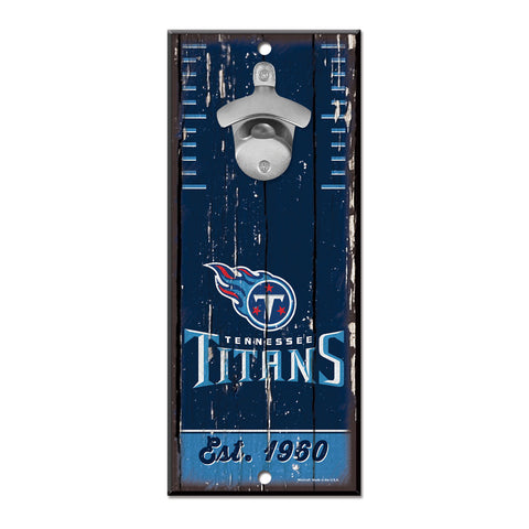 Tennessee Titans 5" x 11" Bottle Opener Wall Sign