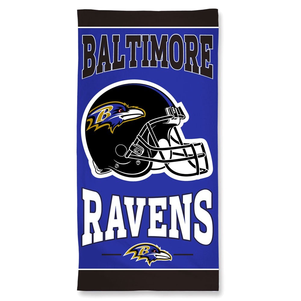 Baltimore Ravens Center Logo Beach Towel