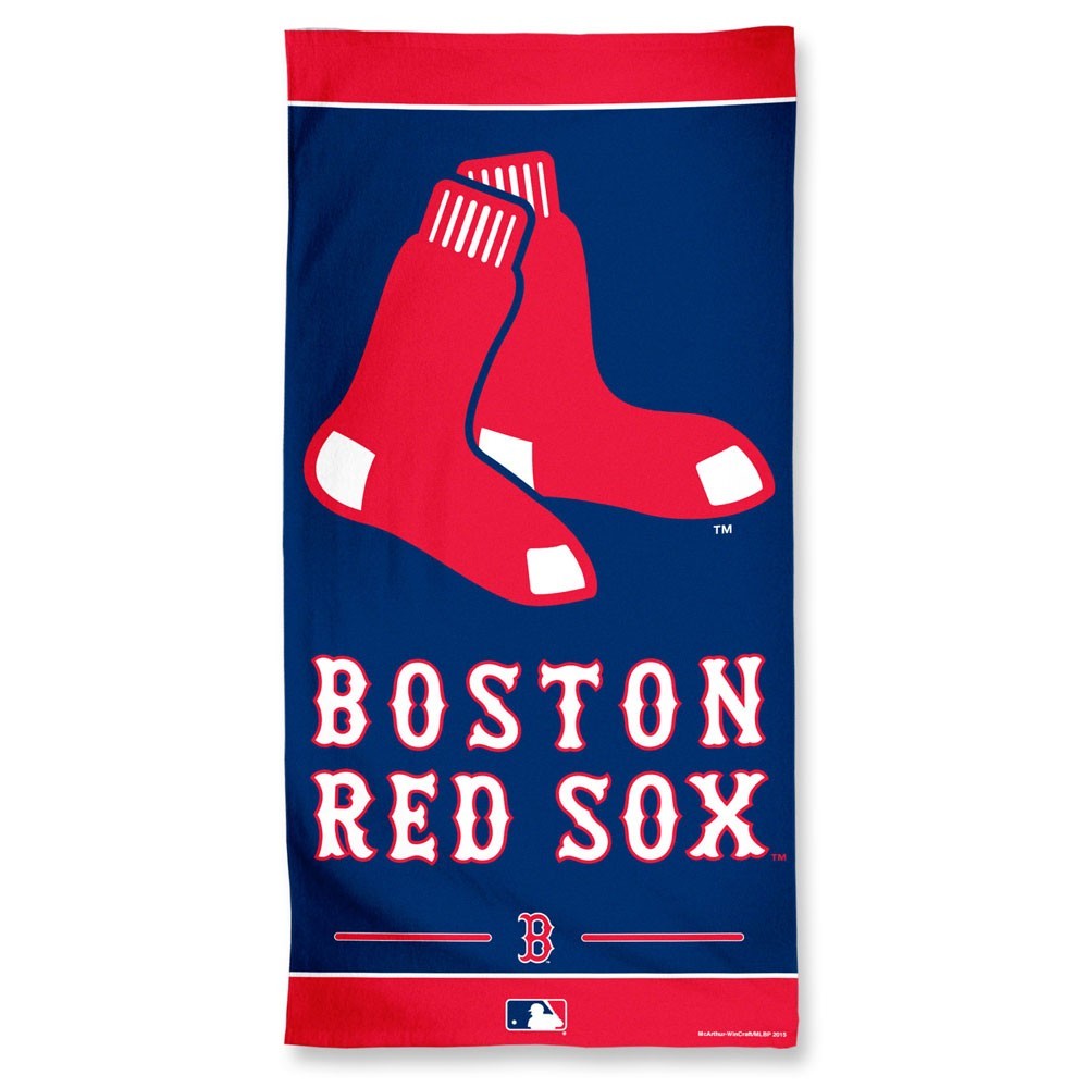 Boston Red Sox Center Logo Beach Towel