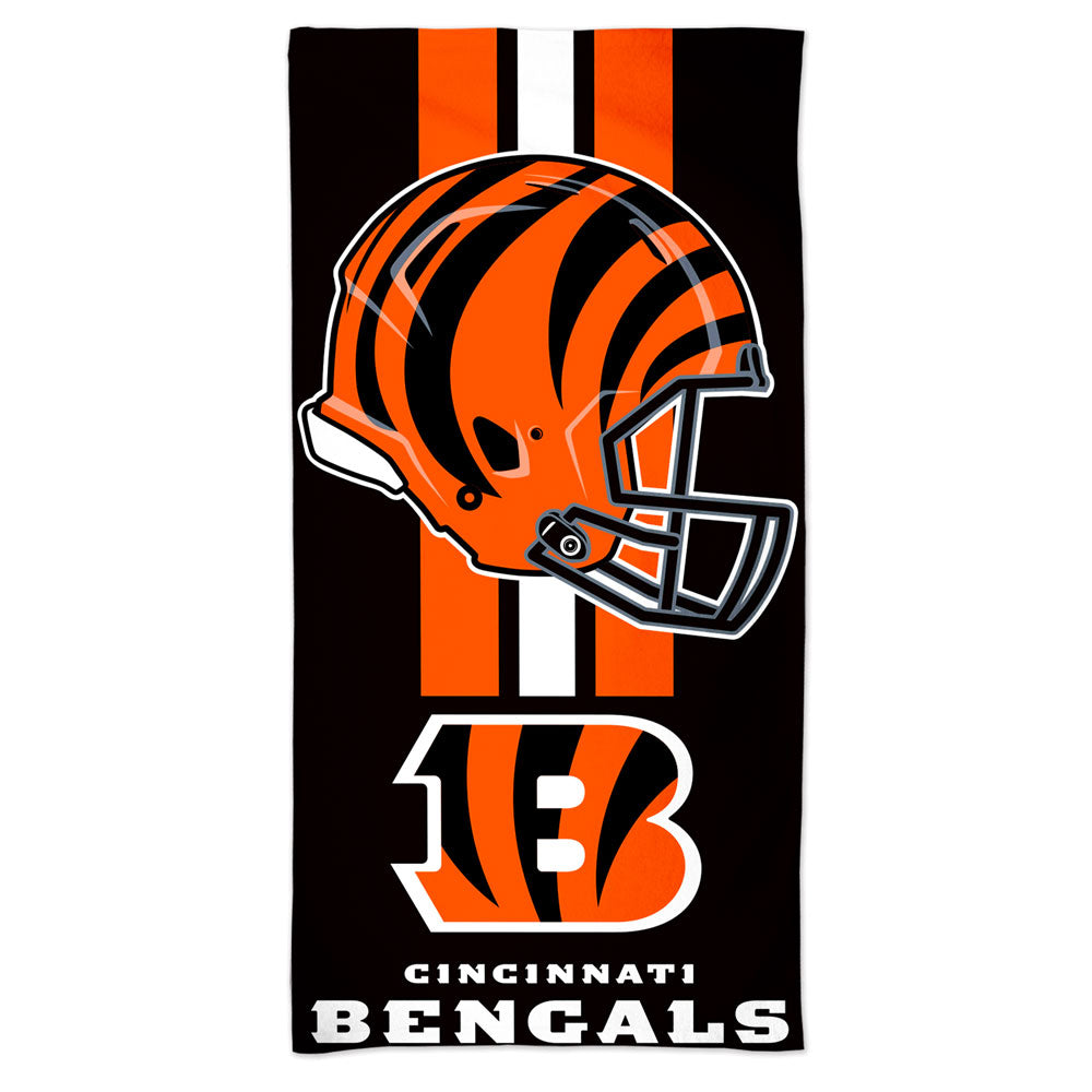 Cincinnati Bengals Center Logo Beach Towel