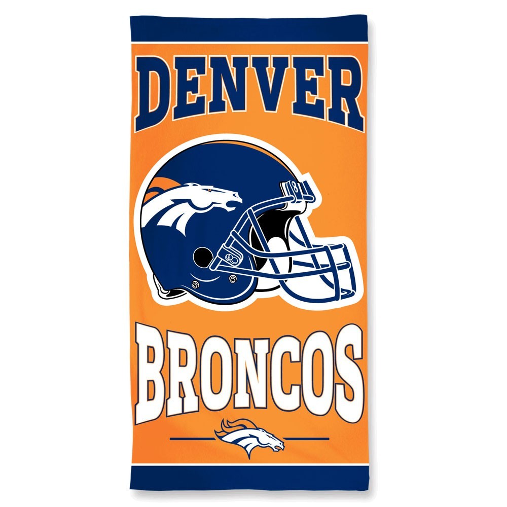 Denver Broncos Center Logo Beach Towel