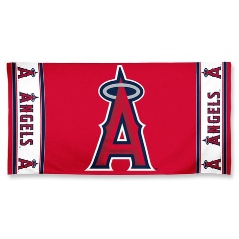 Los Angeles Angels Center Logo Beach Towel
