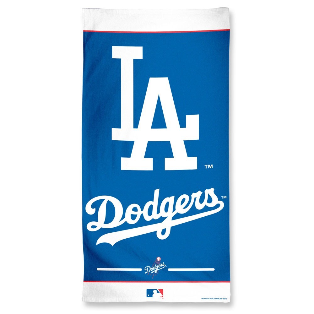 Los Angeles Dodgers Center Logo Beach Towel