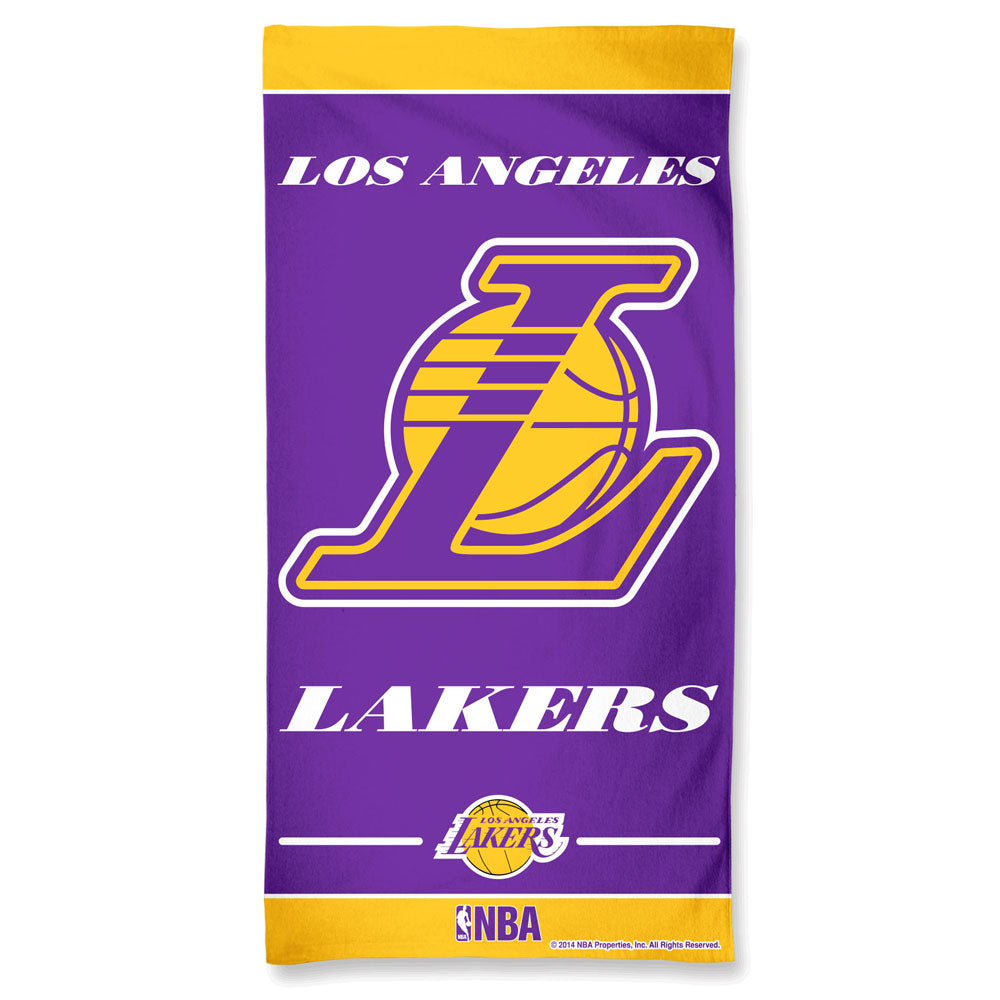 Los Angeles Lakers Center Logo Beach Towel