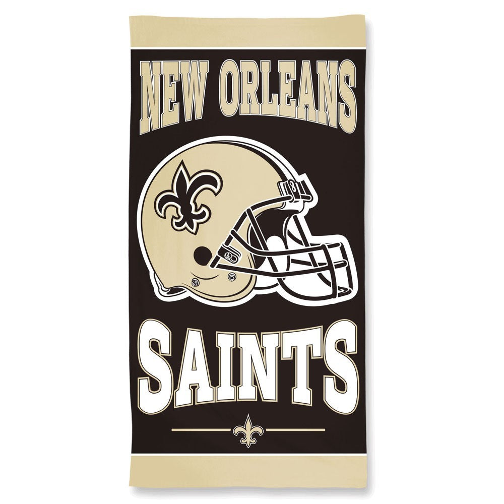 New Orleans Saints Center Logo Beach Towel
