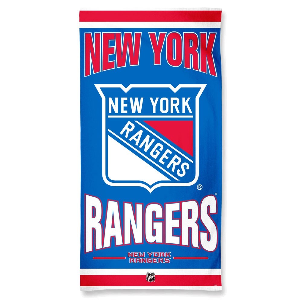 New York Rangers Center Logo Beach Towel