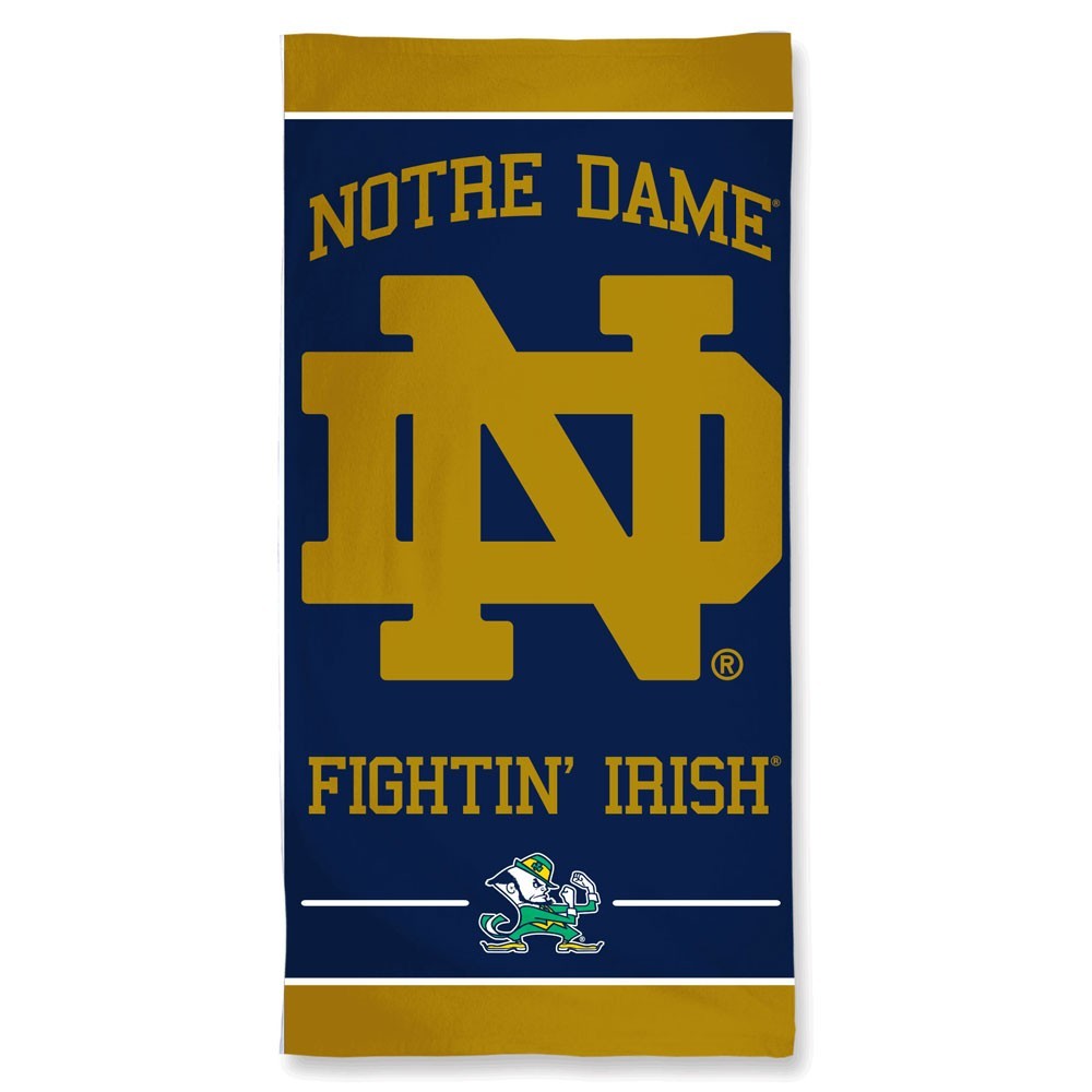 Notre Dame Center Logo Beach Towel