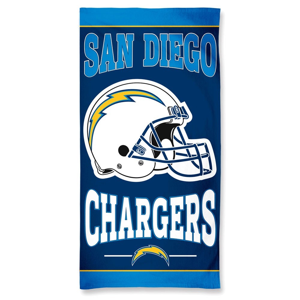 San Diego Chargers Center Logo Beach Towel