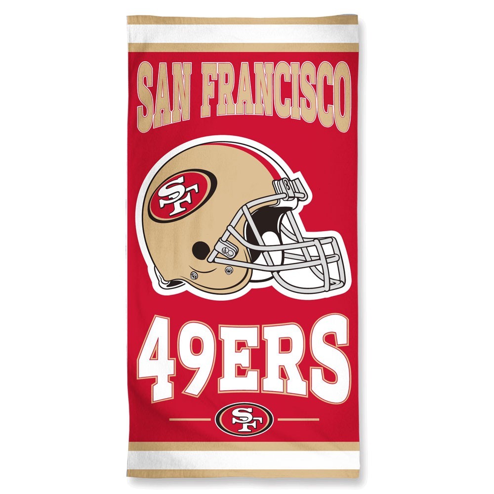 San Francisco 49ers Center Logo Beach Towel