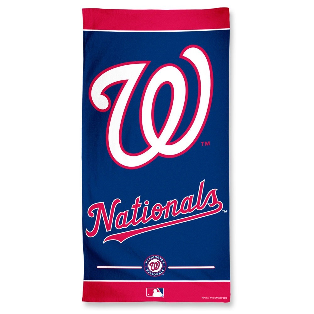 Washington Nationals Center Logo Beach Towel