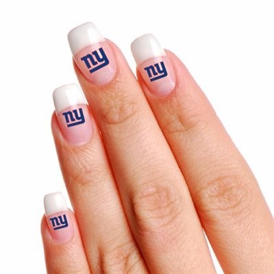 New York Giants Finger Nail Tattoo