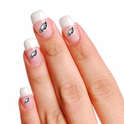 Philadelphia Eagles Finger Nail Tattoo