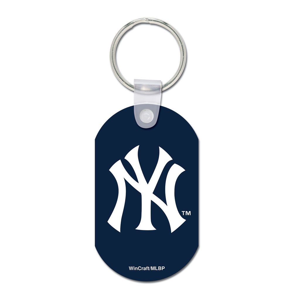 New York Yankees Metal Oval Keychain