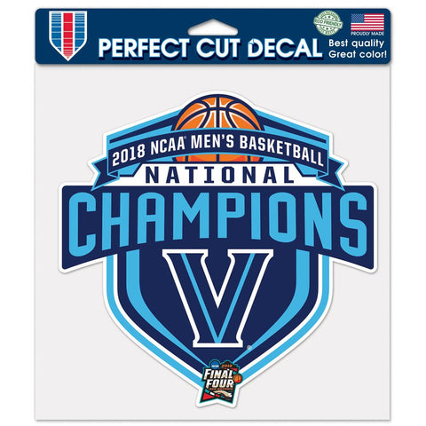 Villanova Wildcats 2018 NCAA Men's Basketball Champions 8"x8" Perfect Cut Decal, Color