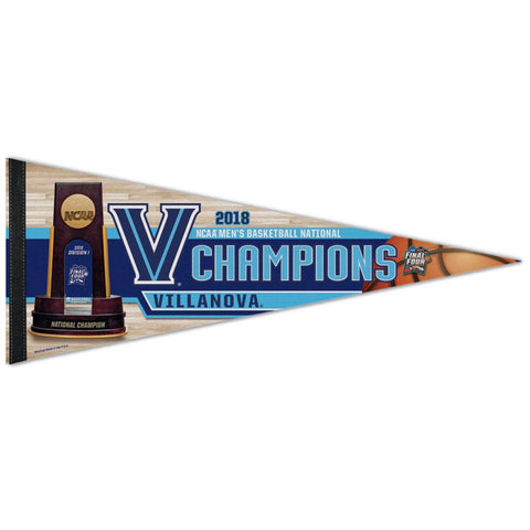 Villanova Wildcats 2018 NCAA Men's Basketball Champions Premium Pennant 12"x30"