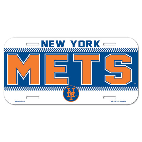 New York Mets Plastic License Plate