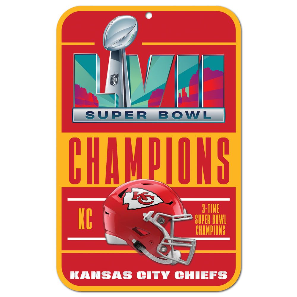 Kansas City Chiefs Super Bowl LVII Champions 11" x 17" Plastic Sign