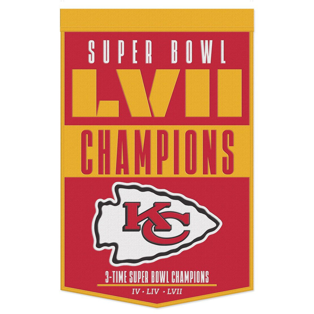 Kansas City Chiefs Super Bowl LVII Champions 24" x 38" Wool Banner
