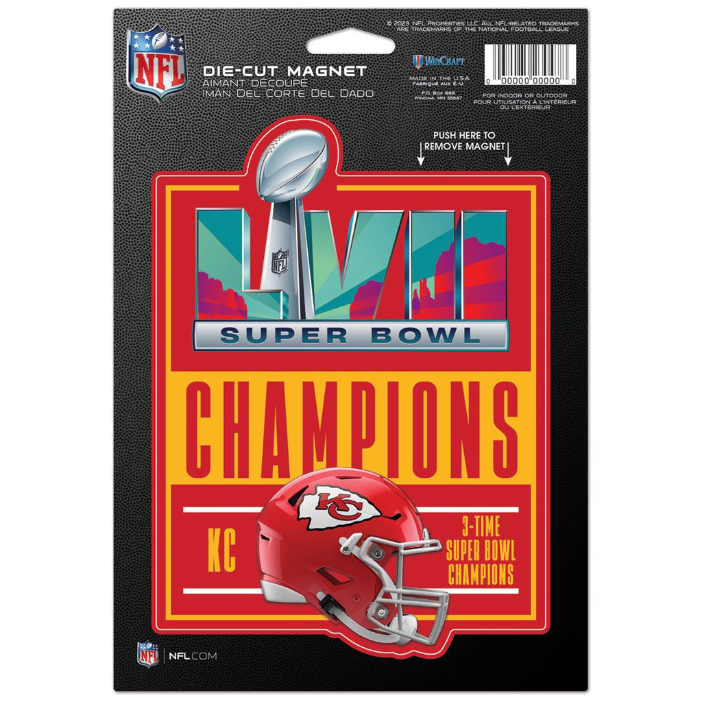 Kansas City Chiefs Super Bowl LVII Champions 6" x 9" Magnet - Logo