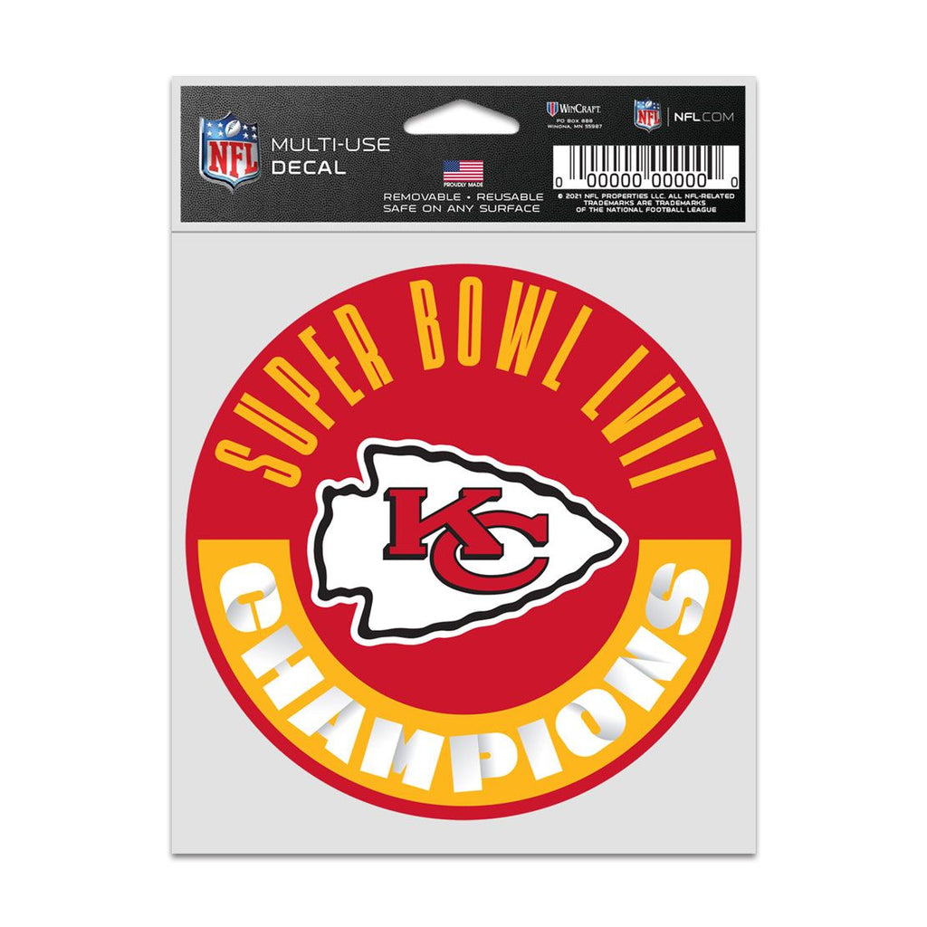 Kansas City Chiefs Super Bowl LVII Champions 3.5" x 5" Fan Decal