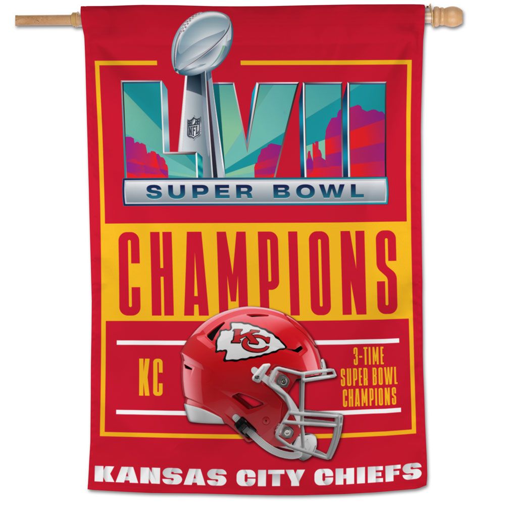 Kansas City Chiefs Super Bowl LVII Champions 28" x 40" House Flag Banner
