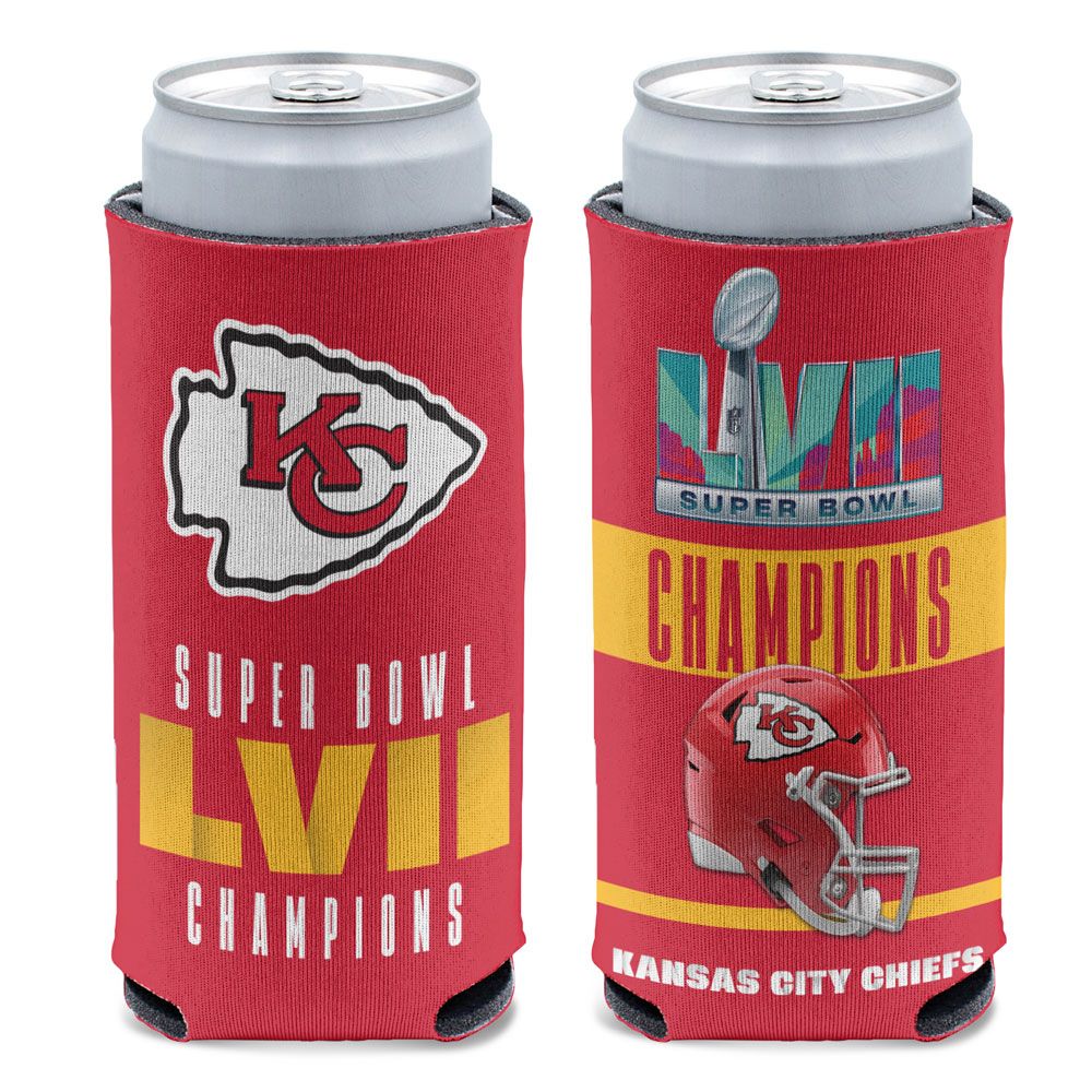 Kansas City Chiefs Super Bowl LVII Champions Can Cooler - Slim