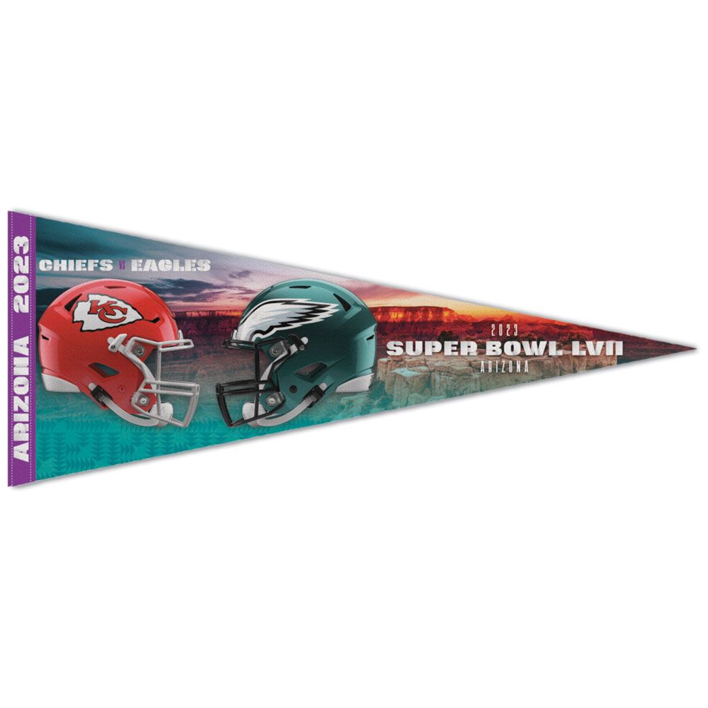 Philadelphia Eagles vs Kansas City Chiefs Dueling 12" x 30" Premium Pennant