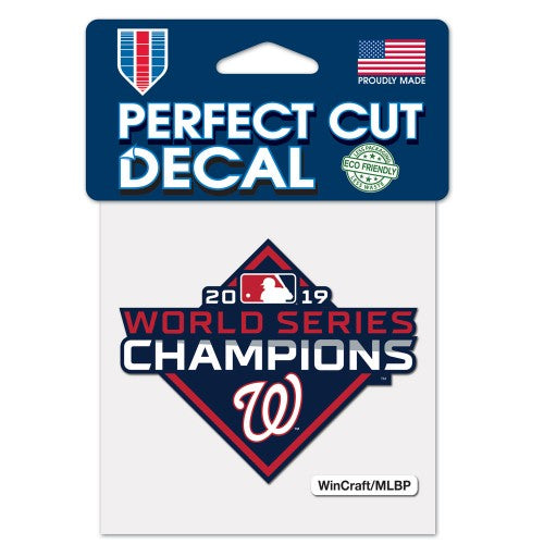 Washington Nationals 2019 World Series Champion 4" x 4" Color Decal