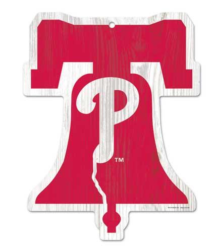Philadelphia Phillies Wood Sign Bell