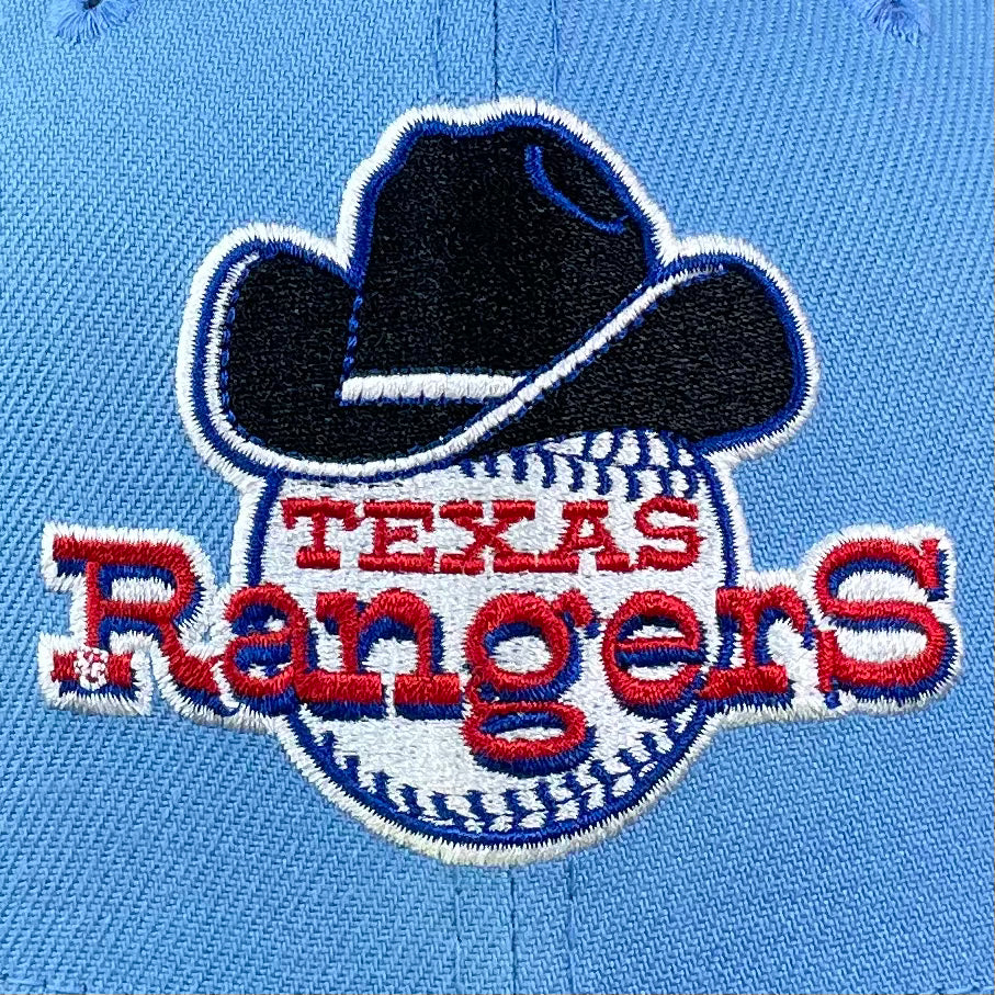 Texas Ranger Pach 59FIFTY Texas Rangers Sky Blue/Black/Green Arlington Stadium Patch ...